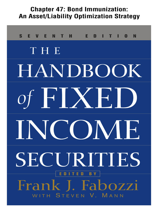 Cover image for Bond Immunization: An Asset/Liability Optimization Strategy